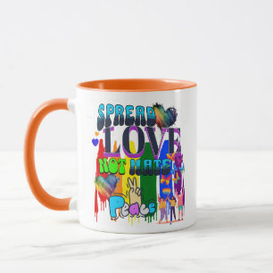 Caneca Espalhe Amor Não Ódio   Orgulho LGBTQI+