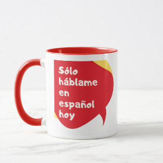 Caneca Espanhol apenas hoje - Dentro Vermelho de 11 de ou