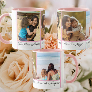 Caneca Espanhol Eu Te Amo Mãe 3 Foto Presente Dia das Mãe