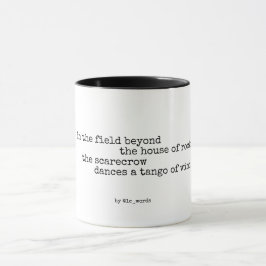 Caneca Espantalho e poema tango