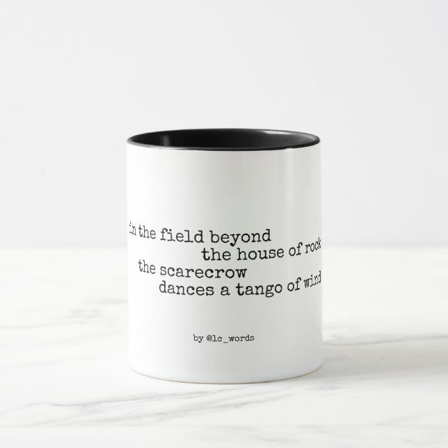 Caneca Espantalho e poema tango (Centro)