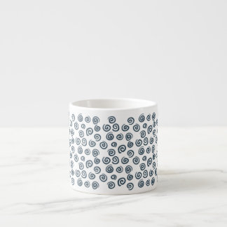 Caneca Especial com Padrão de Espiral Azul Escuro 