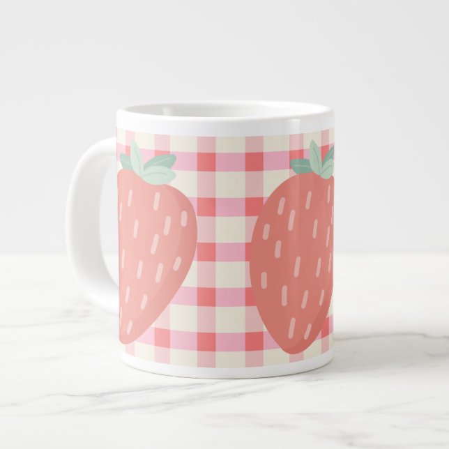 Caneca especial de café 🌸 morango (Frente Esquerda)