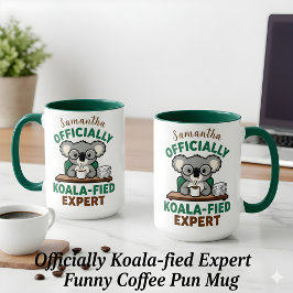 Caneca Especialista Oficialmente Koala-ificado Piada Dive