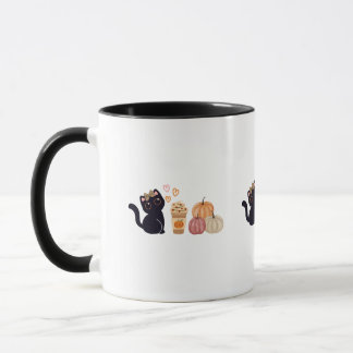 Caneca Especiarias de Gato Negro e Abóbora