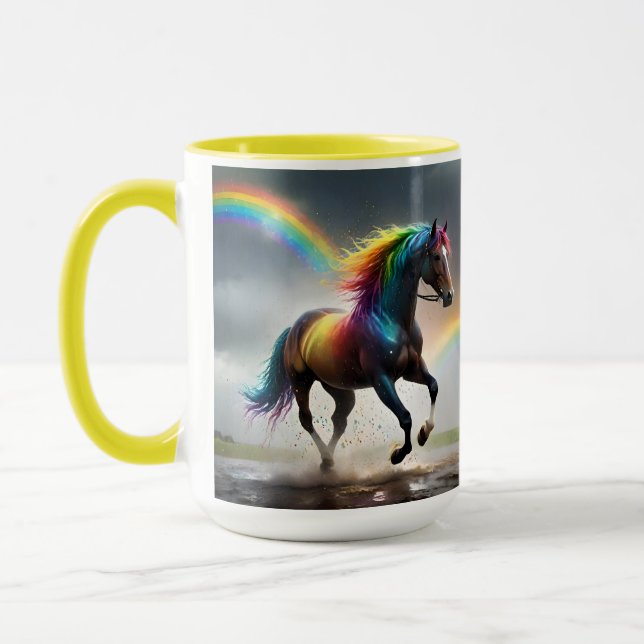Caneca Espectro de Graça: Cavalo Arco-Íris Baixo do Arco- (Esquerda)
