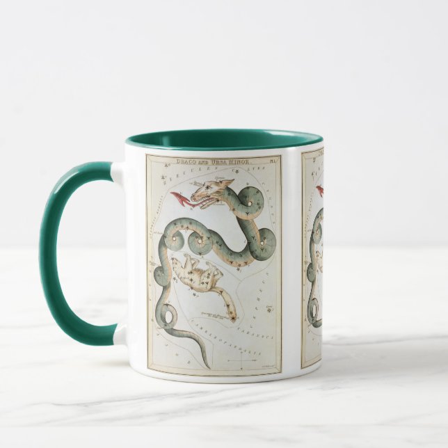 Caneca Espelho de Urânia, Mapa Celeste de Astronomia Anti (Esquerda)