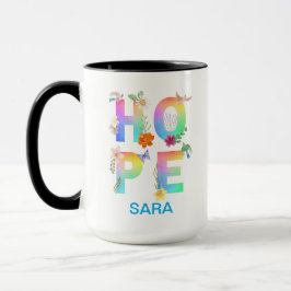 Caneca Esperança de inspiração motivacional artística pos