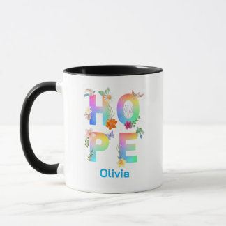 Caneca Esperança de inspiração motivacional artística pos