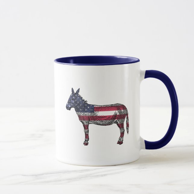 Caneca Esperança e mudança Democrata Donkey Políticos Mug (Direita)
