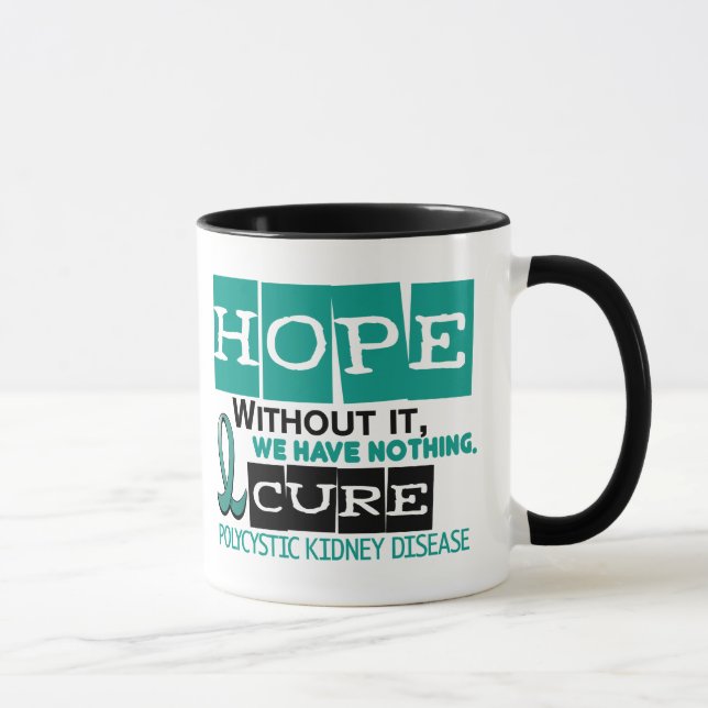 Caneca ESPERANÇA Polycystic 2 da doença renal de PKD (Direita)