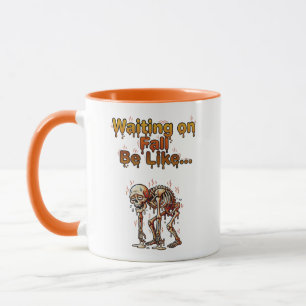 Caneca Esperando pelo Outono – Esqueleto Engraçado Derret
