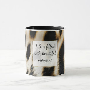 Caneca Espinho Dourado branco preto