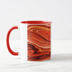 Caneca espirais de tinta de lava