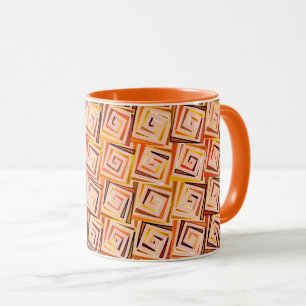 Caneca Espirais quadrados modernos do século médio - m
