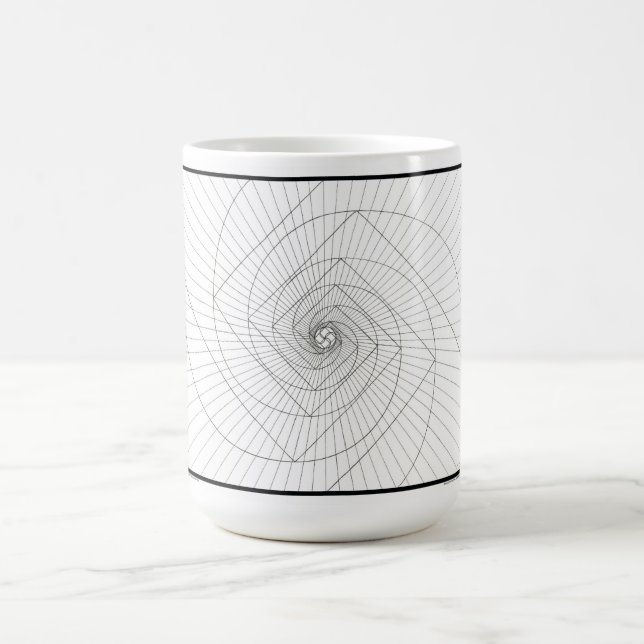 Caneca espiral de Deosil Fibonacci da ascensão (Centro)