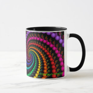 Caneca espiral do arco-íris do Fractal