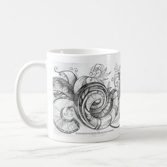 Caneca espiral do Doodle (Esquerda)
