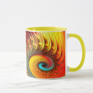 Caneca Espiral Fractal de Mandelbrot