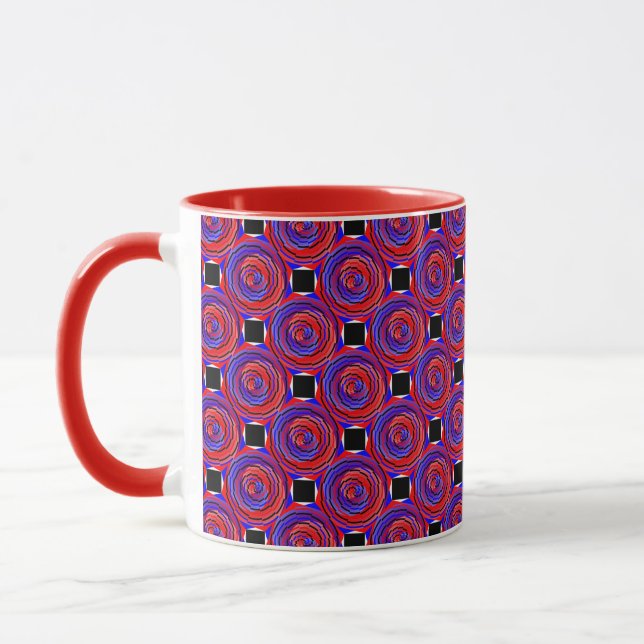Caneca Espiral Red & Blue Counter de Kenneth Yoncich (Esquerda)