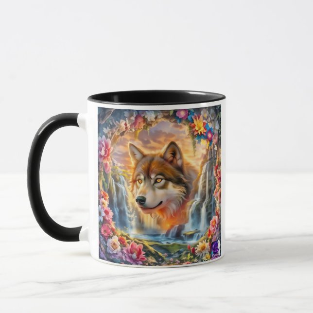 Caneca Espírito das cataratas: O Lobo Floral (Esquerda)