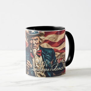 Caneca Espírito de Liberdade em Vermelho, Branco e Azul