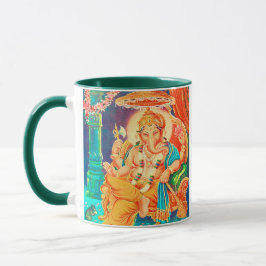 Caneca Espiritual da Deidade Hindu de Ganesha Vintage
