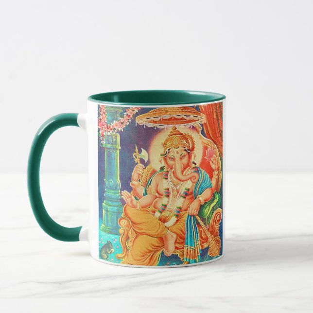 Caneca Espiritual da Deidade Hindu de Ganesha Vintage (Esquerda)