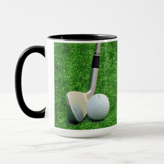 Caneca Esporte golfe bola de golfe e putter Personalizar  (Esquerda)