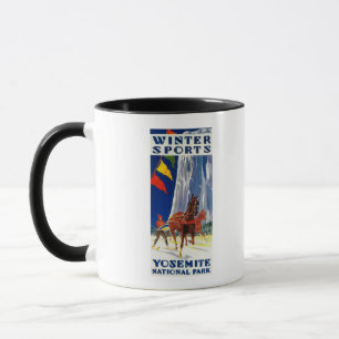 Caneca Esportes de inverno em Yosemite Poster Yosemite, C
