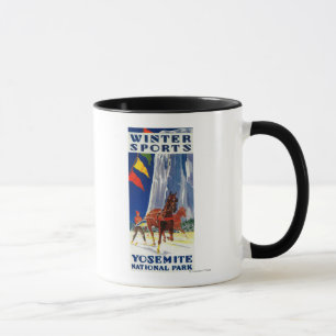 Caneca Esportes de inverno em Yosemite Poster Yosemite, C