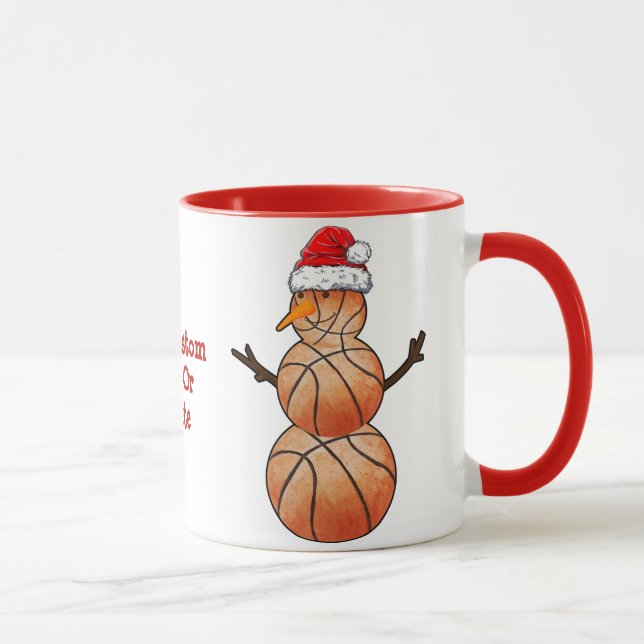 Caneca Esportes de Natal do Basquete Snowman Xmas (Direita)