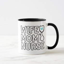 Caneca Esposa Mãe Enfermeira Estetoscópio Enfermeiro Card