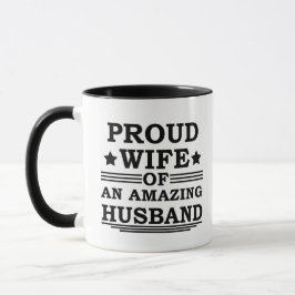 Caneca esposa orgulhosa de um marido incrível