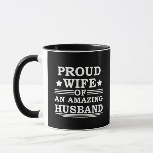 Caneca esposa orgulhosa de um marido incrível