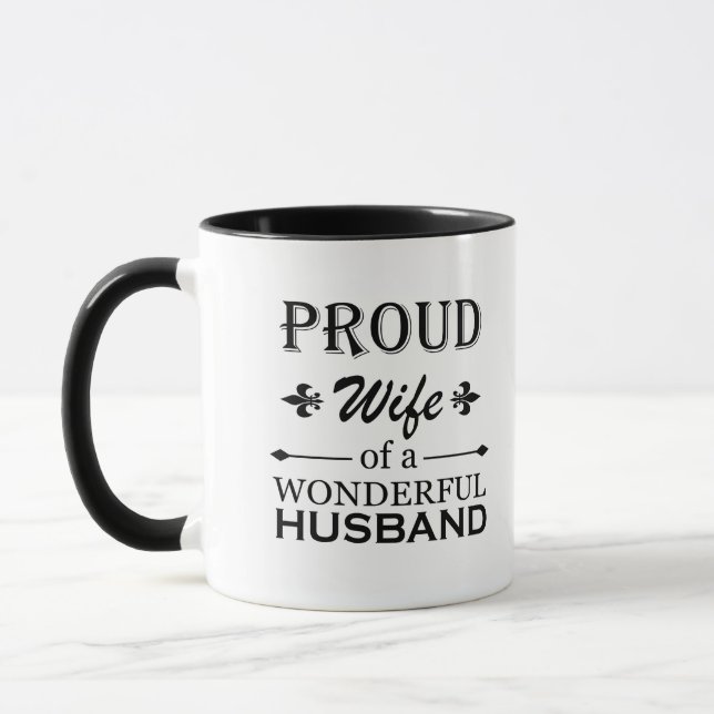 Caneca esposa orgulhosa de um marido maravilhoso (Esquerda)