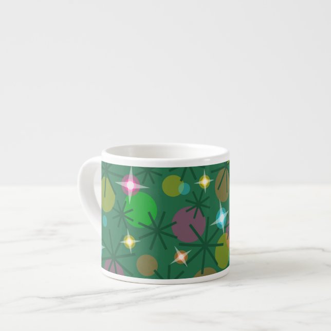 Caneca espresso das luzes de Natal (Frente Esquerda)