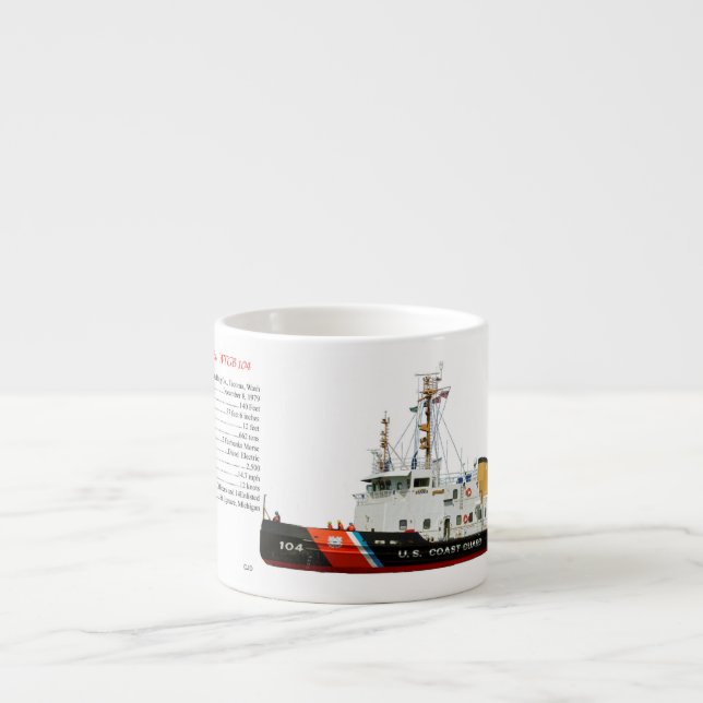 Caneca espresso de Biscyne Bay (Frente)