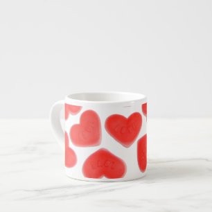 Caneca espresso de coração doce