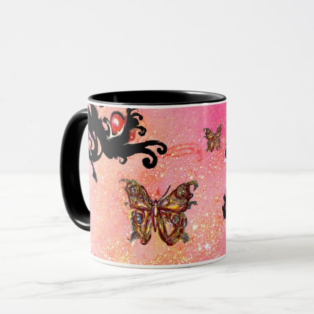 CANECA ESPUMANTES DE PINCO DE BOTÃO, MONOGRAMA FLORAL NEG (Frente Esquerda)