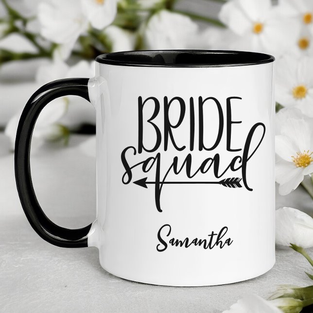 Caneca Esquadrão de Noivas Personalizado (Personalized Bridesmaid Mug)