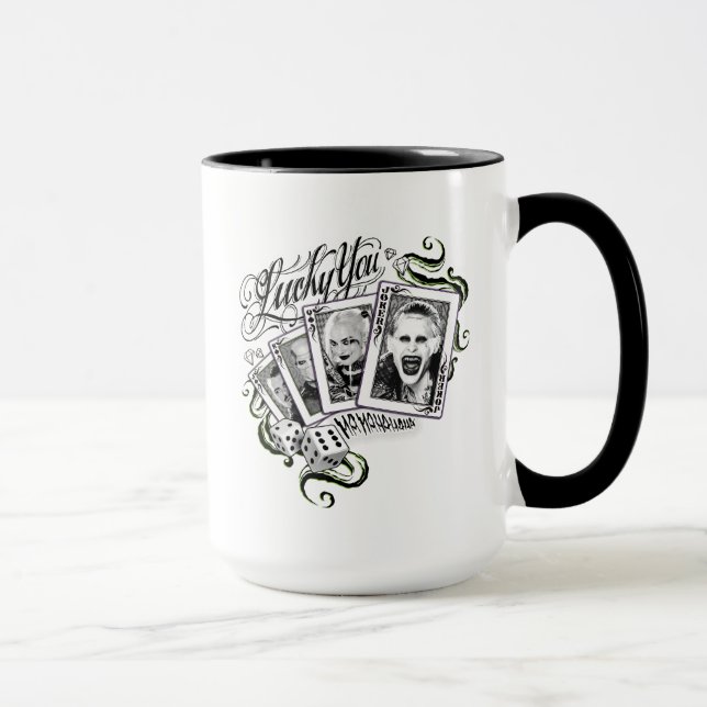 Caneca Esquadrão Suicida | Cartões "Sortudos" (Direita)