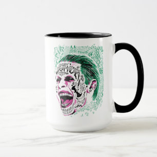 Caneca Esquadrão Suicida   Desenho Da Cabeça De Joker R