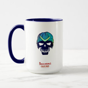 Caneca Esquadrão Suicida   Ícone Cabeça de Boomerang