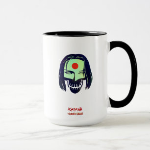 Caneca Esquadrão Suicida   Ícone Cabeça Katana