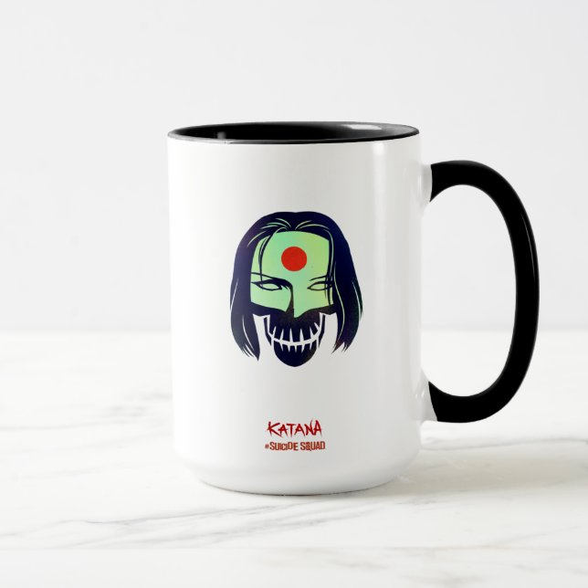 Caneca Esquadrão Suicida | Ícone Cabeça Katana (Direita)