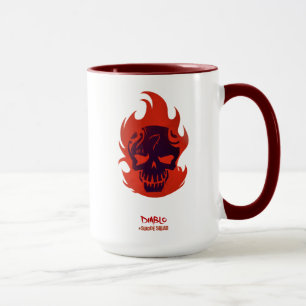 Caneca Esquadrão Suicida   Ícone Diablo Head