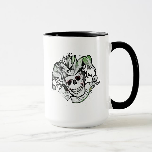 Caneca Esquadrão Suicida | Joker Skull "All In" Tattoo Ar (Direita)