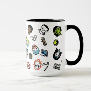 Caneca Esquadrão Suicida   Padrão Emoji Esquadrão Suicida