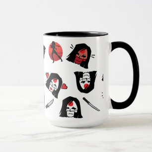 Caneca Esquadrão Suicida   Padrão Katana Emoji